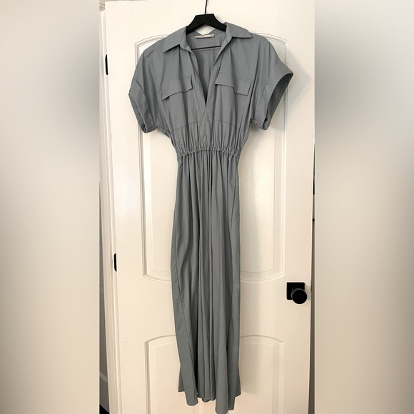 Abercrombie Utility Maxi Shirt Dress in sage - Picture 5 of 7
